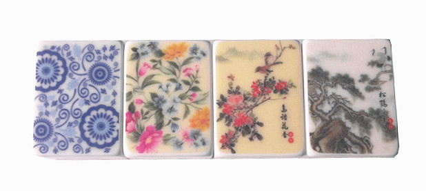 Colored mahjong tiles01